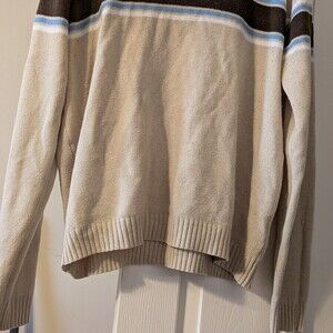 Carbon Men's Cream and Tan Jumper